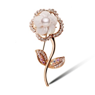 Dámské šperky s brožovou broží s perlou