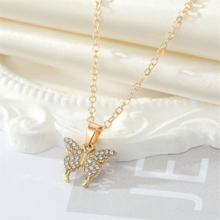 مجموعة قلادة قلادة الماس الذهب