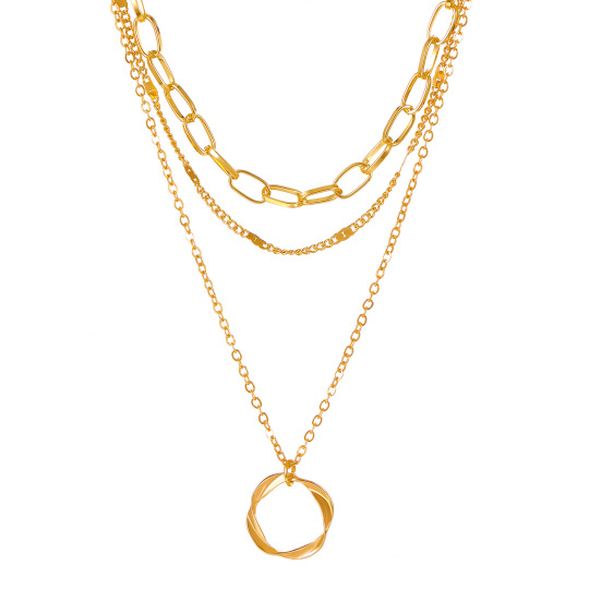Gold Layered Necklace Set