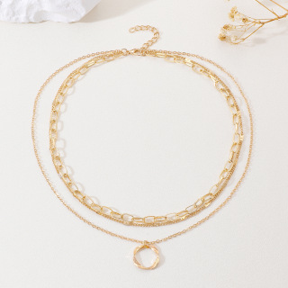 مجموعة قلادة الطبقات الذهبية