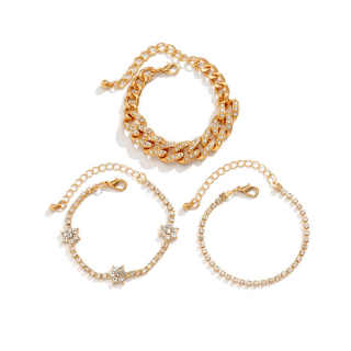 Gold Diamond Chain Bracelet For Women