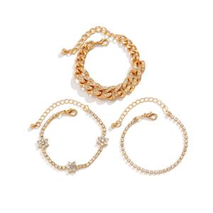 Gold Diamond Chain Bracelet For Women