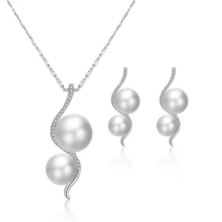 Ezüst trendi Choker nyaklánc készlet