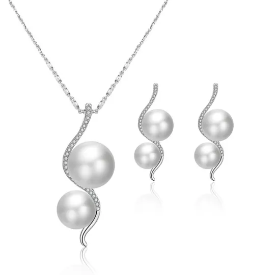 Sølv trending choker halskæde sæt