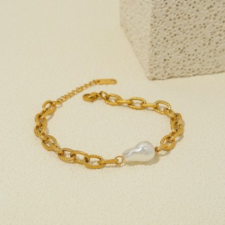 Gold Cross Chain Bracelet
