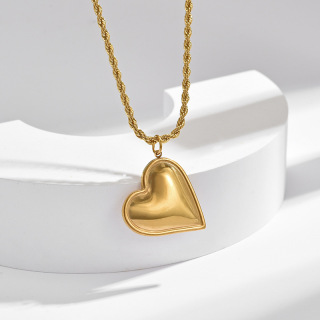 Gold Plated Chain With Pendant Choker Necklace