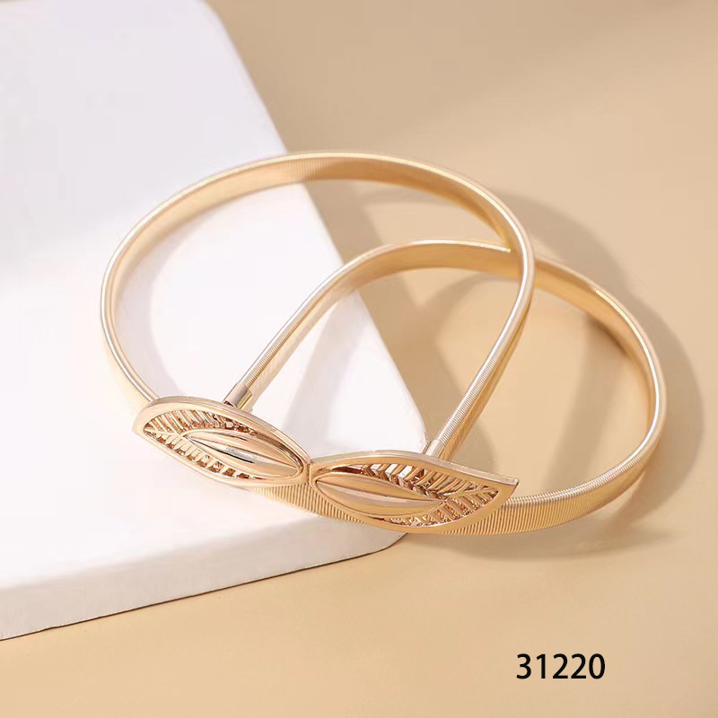 Women Elastic Waist Metal Chain