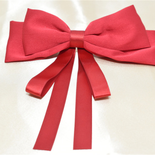 Голяма панделка от плат, панделка за коса за жени Момичета, щипка за коса с дълга опашка, фиби с бантик