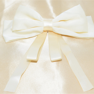 Fundă de păr mare cu panglică din material textil pentru femei, fete, coadă lungă, agrafă de păr cu fundă