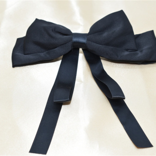 Fundă de păr mare cu panglică din material textil pentru femei, fete, coadă lungă, agrafă de păr cu fundă