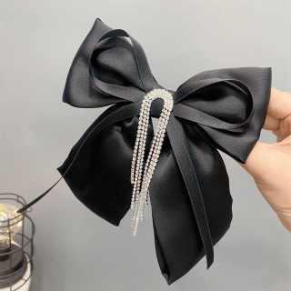 أزياء فراشة عقدة صافي مشبك شعر أحمر الطبعة الكورية حجر الراين شرابة نمط مشبك شعر حار بيع