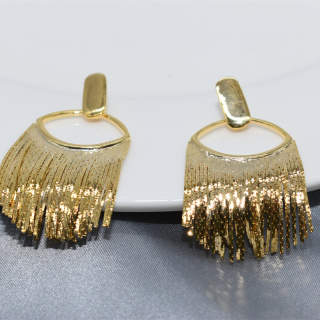 Tassel Earrings for Women, Gold Statement Earrings, Gold Dangle Earrings, Tassel Drop Earrings, Jewelry Gift Women Party Fashion