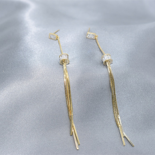 Tassel Earrings for Women, Gold Statement Earrings, Gold Dangle Earrings, Tassel Drop Earrings, Jewelry Gift Women Party Fashion