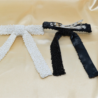 Pearl bow hair clips fashion Bow Hair Clips Handmade hair accessories
