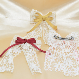 Нова модна шапка Дантелена панделка Двойна панделка Шнола за коса Дамска декоративна панделка Шнола за коса Момичета Горна дръжка за коса