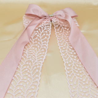 Нова модна шапка Дантелена панделка Двойна панделка Шнола за коса Дамска декоративна панделка Шнола за коса Момичета Горна дръжка за коса