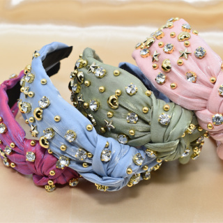 Hiuspanta Paras timantti värikäs pääpanta Ylellinen Bling-päänauha korkealaatuinen tekojalokivi Uusi hiuskuva aika värimateriaali