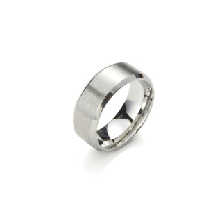 Классический стиль, широкое матовое полированное кольцо высшего качества на заказ, популярное пустое кольцо из титана и нержавеющей стали для мужчин и женщин