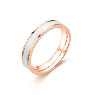 Черно-белое простое кольцо для пары из титановой стали с масляным покрытием, ювелирные изделия из нержавеющей стали