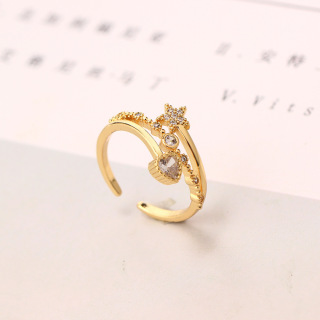 النمط الكلاسيكي 18K الذهب مطلي مجوهرات مكعب زركونيا الأحجار الكريمة خواتم الزفاف النساء