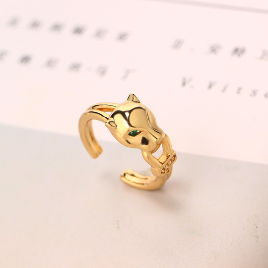 Klassisk stil 18K guldpläterade smycken Cubic Zirconia ädelstenar Bröllopsfingerringar kvinnor