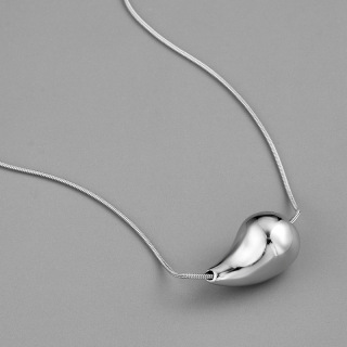 Высокое качество водонепроницаемые ювелирные изделия 18-каратное позолоченное ожерелье из нержавеющей стали большая капля воды полый кулон ожерелье для женщин