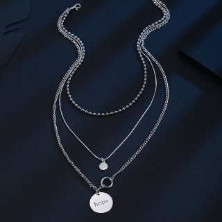 Личное круглое брендовое ожерелье из нержавеющей стали с подвеской, многослойное ожерелье со звездой из гипсофилы, ювелирные изделия