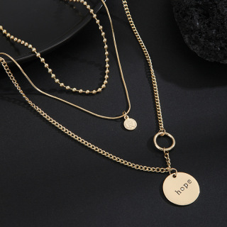 Личное круглое брендовое ожерелье из нержавеющей стали с подвеской, многослойное ожерелье со звездой из гипсофилы, ювелирные изделия