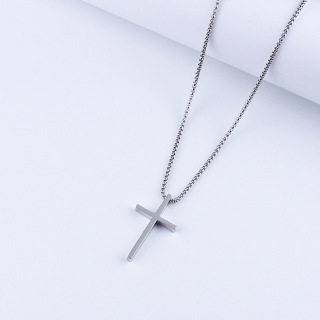 Модное минималистское ожерелье из нержавеющей стали, изящное ожерелье с крестом для мужчин, ожерелье с крестом, женские украшения