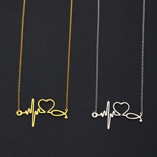 Mode söta stetoskop Heartbeat medicinsk sjuksköterska gåvor hjärta hängen halsband