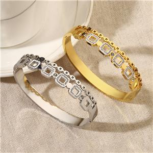 Fashion Gold Women's Jewelry Titanium Steel Bangle&Bracelet Elegant Stainless steel Wide Cuff Bracelet