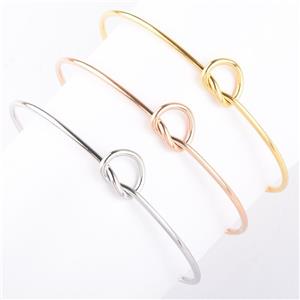 Простой дизайн, браслет с сердечком из нержавеющей стали, металлическое покрытие, навсегда любовь, узел, браслеты бесконечности, золотой браслет для пары