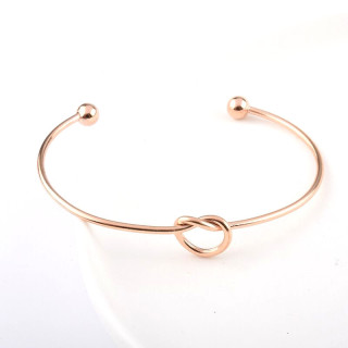 Простой дизайн, браслет с сердечком из нержавеющей стали, металлическое покрытие, навсегда любовь, узел, браслеты бесконечности, золотой браслет для пары