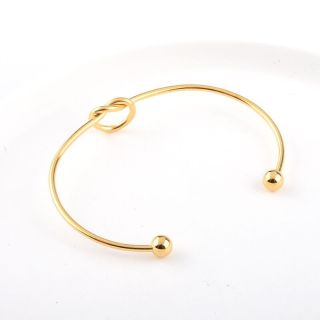 Простой дизайн, браслет с сердечком из нержавеющей стали, металлическое покрытие, навсегда любовь, узел, браслеты бесконечности, золотой браслет для пары