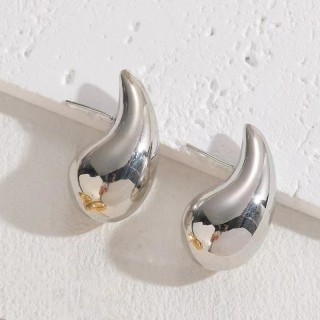 Модные полые серьги-гвоздики из нержавеющей стали с каплями воды, водонепроницаемые ювелирные изделия с покрытием из 18-каратного золота