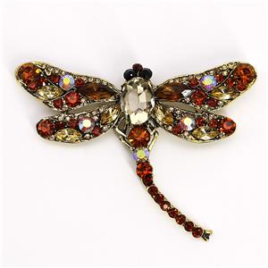 Velké křišťálové brože ve tvaru vážky kamínkové brožové brože pro ženy