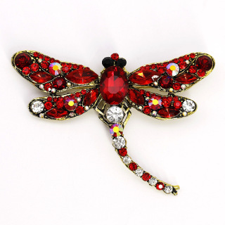 Velké křišťálové brože ve tvaru vážky kamínkové brožové brože pro ženy