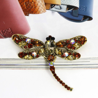 Velké křišťálové brože ve tvaru vážky kamínkové brožové brože pro ženy