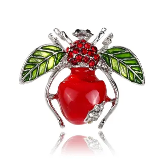 Spilla ape carina con strass creativi, frutta colorata, cartoni animati, animali, insetti