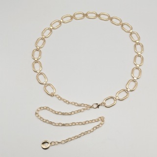 Hot sell fashion simple ladies metal belt square shaped belt wholesale