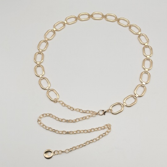 Vânzare fierbinte moda doamnelor simple curea metalică în formă pătrată curea en-gros