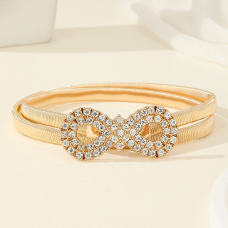 Elastic Designer Wedding Skinny Gold Chain Waist Shape Belt Metal For Elastic Belts Women