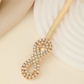 Еластичен дизайнерски сватбен кльощав златен колан с форма на талията, метален за еластични колани за жени