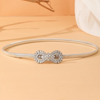 Еластичен дизайнерски сватбен кльощав златен колан с форма на талията, метален за еластични колани за жени