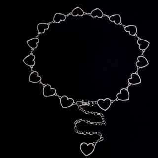 Горещи продавани дамски златни сърца, метална декоративна рокля, колан с верига за кръста, модни аксесоари Модни бижута