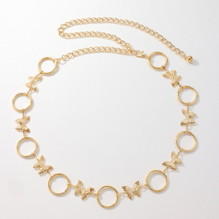 Metal Butterfly Cutout Fashion Butterfly Body Chain Chain Belt Women Waist