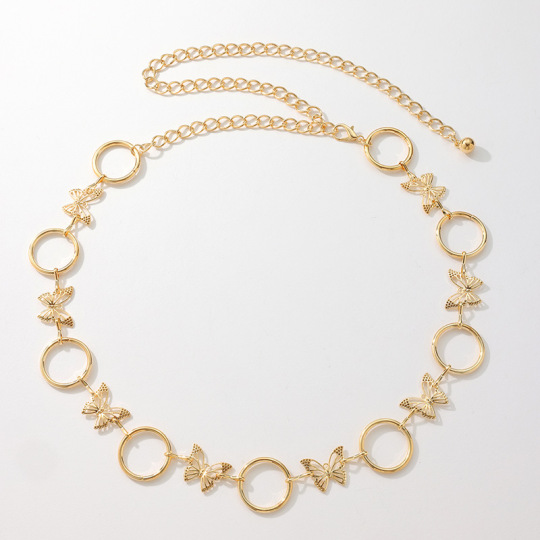 Metal Butterfly Decupat Fashion Butterfly Body Lanț Centura Femei Talie