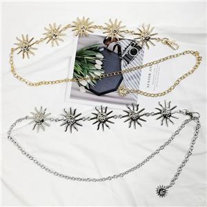 New Metal Star Chian Belts Designer Harajuku Fashion Girls Sun Lanțuri de aur Curele pentru fete