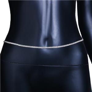 Bling Crystal Chain Belly Summer Sexy Ladies Body Women Jewelry New Design Beach Gold/Silver Waist Chain