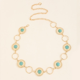 Ново пристигане Дамски летни колани с верига за кръста Регулируеми ретро сребърни западни рокли модни бижута верига за тяло